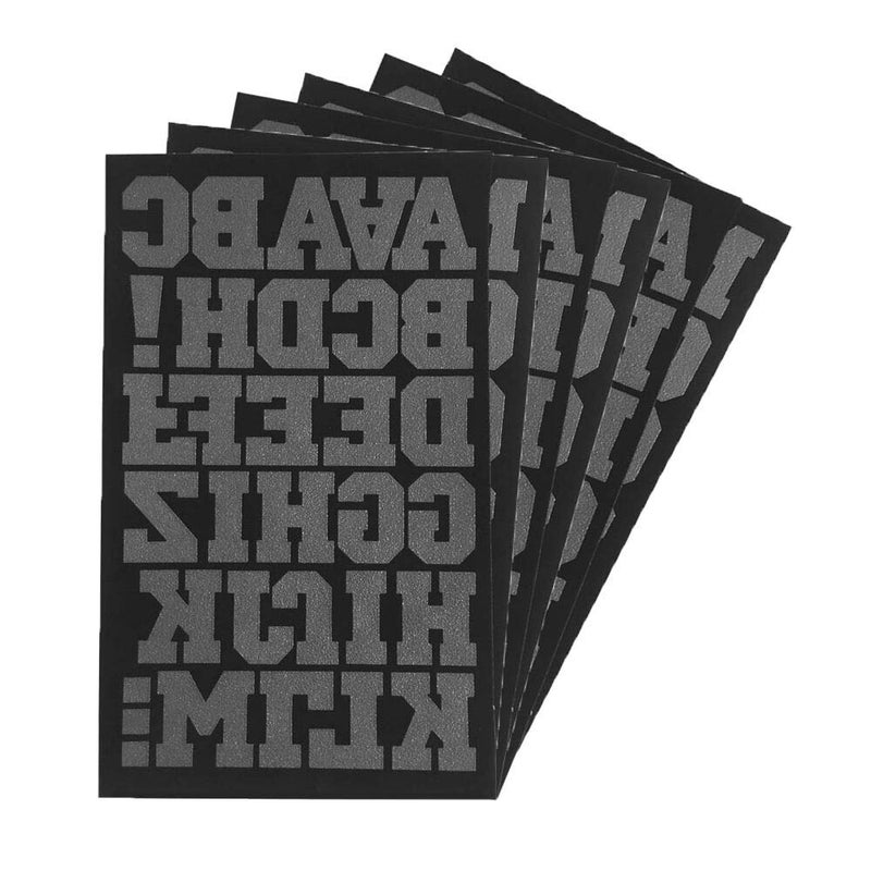 Magfok Iron on Transfer 1.5 Inch White Letters, 6 Sheet (Black or White Optional) - Image 1